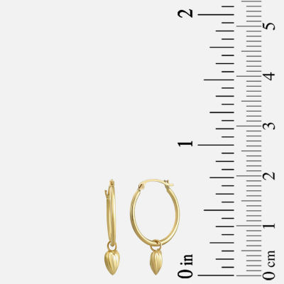 14K Gold Round Hoop Earrings