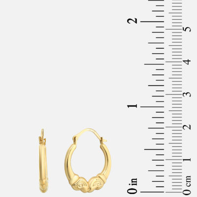 10K Gold 16.6mm Round Hoop Earrings