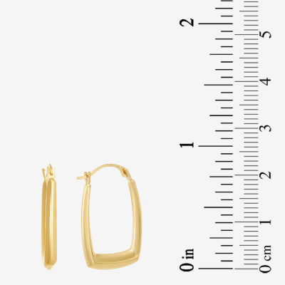 10K Gold 21mm Square Hoop Earrings
