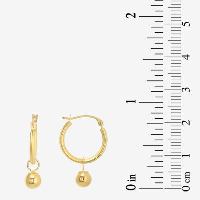 14K Gold 18mm Round Hoop Earrings