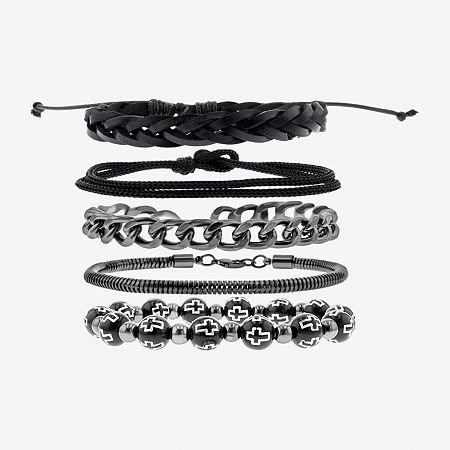 Mens 5-pc. Stainless Steel Bracelet Set, One Size