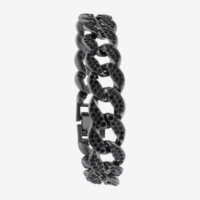 Stainless Steel 8 1/2 Inch Curb Chain Bracelet