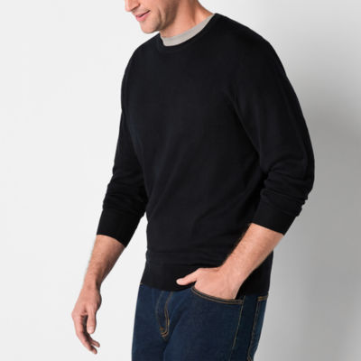 Stafford Mens Crew Neck Long Sleeve Pullover Sweater