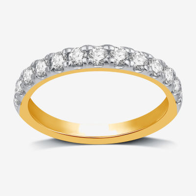 (H-I / I1) 3MM 3/4 CT. T.W. Lab Grown White Diamond 14K Gold Wedding Band