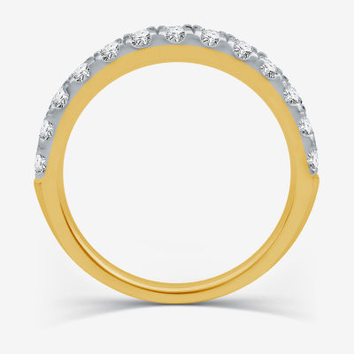 (H-I / I1) 3MM 3/4 CT. T.W. Lab Grown White Diamond 14K Gold Wedding Band