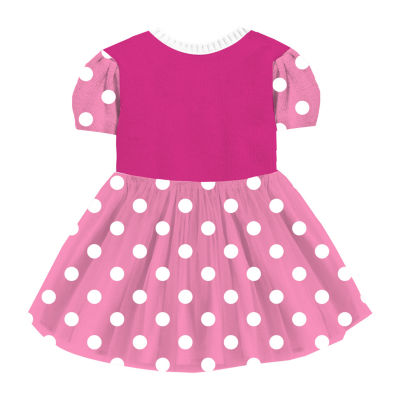 Disney Collection Little & Big Girls Short Sleeve Minnie Mouse Tutu Dress