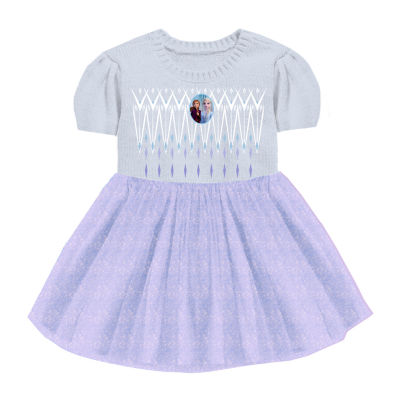 Disney Collection Little & Big Girls Short Sleeve Frozen Tutu Dress