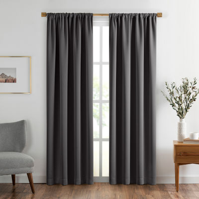 Elrene Home Fashions Vanderbilt Energy Saving Blackout Rod Pocket Single Curtain Panel