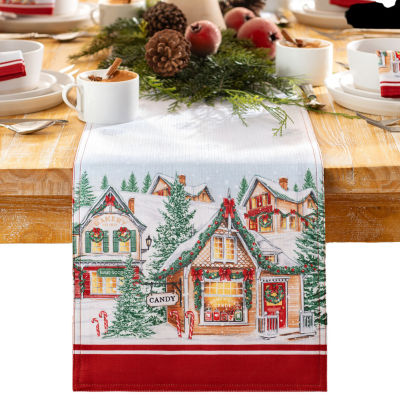 Elrene Home Fashions Storybook Christmas Table Runner