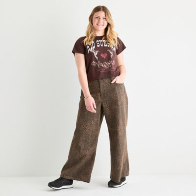Arizona Juniors Plus Womens Low Rise Baggy Fit Jean