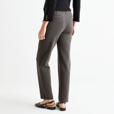 Liz Claiborne Maya Ponte Womens Straight Pull-On Pant