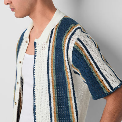 Arizona Mens Short Sleeve Layered Sweater Big and Tall