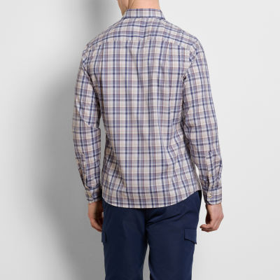 Van Heusen Originals Mens Long Sleeve Cuffed Slim Fit Stretch Fabric Button-Down Shirt