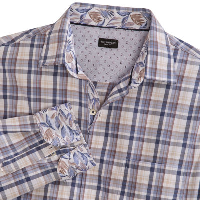 Van Heusen Originals Mens Long Sleeve Cuffed Slim Fit Stretch Fabric Button-Down Shirt