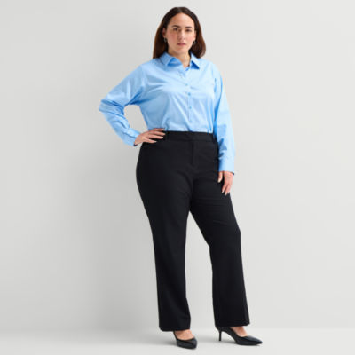 Liz Claiborne Audra Curvy Womens Straight Mid Rise Trouser