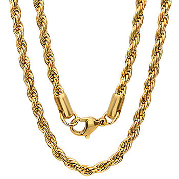 Width 2/4/6mm Stainless Steel Gold Rope Chain Necklace Statement Swag 316L  Stainless Steel Twisted Necklace Chain Gold - Price history & Review, AliExpress Seller - Michley Stainless Steel Jewelry Co.,Ltd.