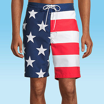 Binnenshuis Golf Deens St. John's Bay Mens Star Board Shorts, Color: Americana Flag - JCPenney