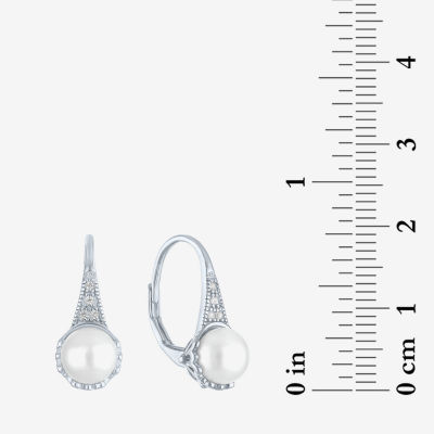 Gemstone Sterling Silver Cushion Drop Earrings