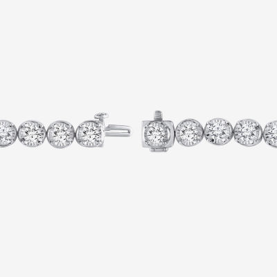 7 Ct.T.W. (H-I / I1) Lab Grown White Diamond 10K White Gold 7.25 Inch Tennis Bracelet