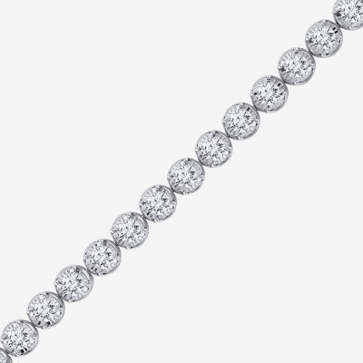 7 Ct.T.W. (H-I / I1) Lab Grown White Diamond 10K White Gold 7.25 Inch Tennis Bracelet