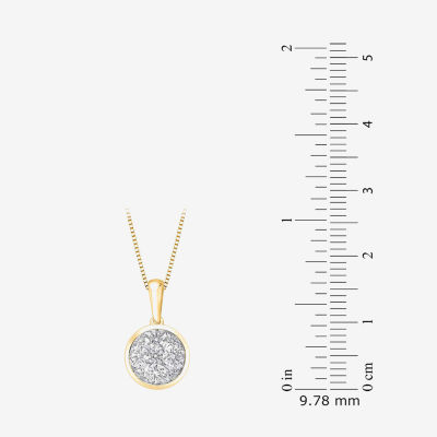 Diamond Blossom (G / Si2) Womens / CT. T.W. Lab Grown White 10K Gold Round Pendant Necklace