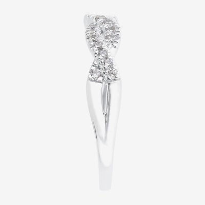 (G / Si2) Womens 1/4 CT. T.W. Lab Grown White Diamond 10K Gold Wedding Band