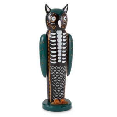 Layerings Day Of The Dead Owl Wood Nutcracker