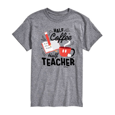 Mens Short Sleeve Teacher Mickey Mouse Graphic T-Shirt
