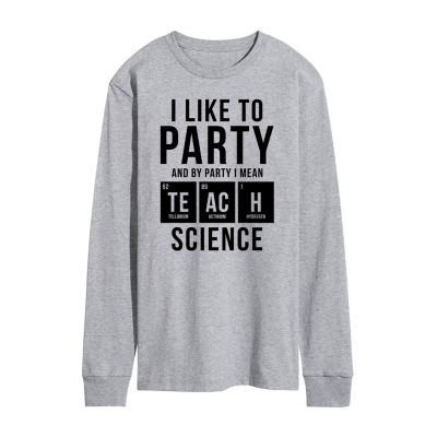 Mens Long Sleeve Teacher Graphic T-Shirt