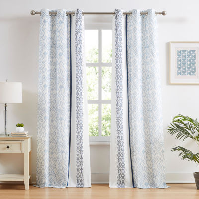 Stratford Park Anis Grommet Top Light-Filtering Set of 2 Curtain Panel