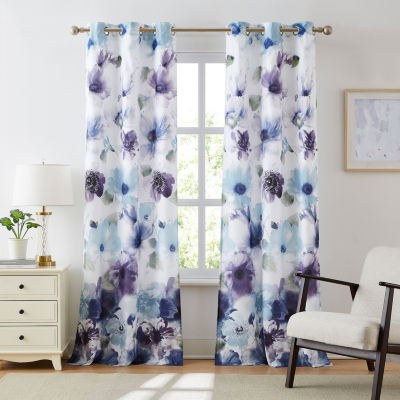 Stratford Park Stella Light-Filtering Grommet Top Set of 2 Curtain Panel