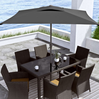 9-Foot Square Tilting Patio Umbrella with Base