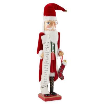 North Pole Trading Co. 24in List Santa Christmas Nutcracker