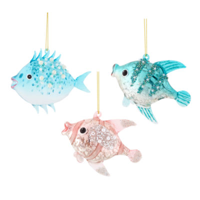 North Pole Trading Co. Fish Set 3-pc. Christmas Ornament