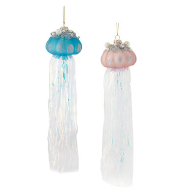 North Pole Trading Co. Jelly Fish Set 2-pc. Christmas Ornament