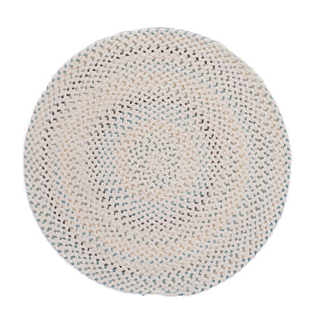 Capel Inc. Vivid Multi Braided Reversible Indoor Round Accent Rug, One Size, White