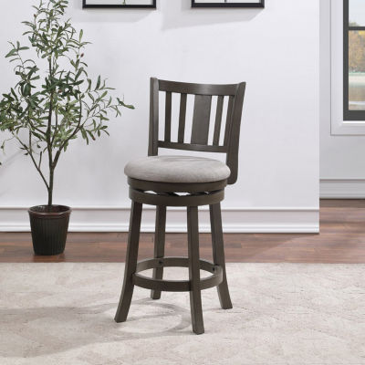 Counter Height Upholstered Swivel Bar Stool, Color Antique Gray JCPenney