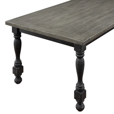 Rectangular Wood-Top Dining Table