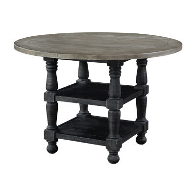 Oval Wood-Top Dining Table