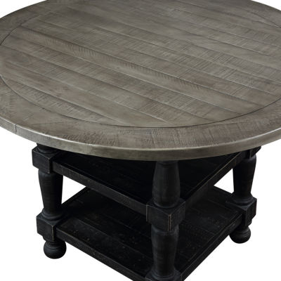 Oval Wood-Top Dining Table