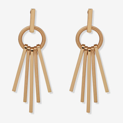 a.n.a Gold Tone Womens Drop Earrings