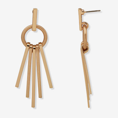a.n.a Gold Tone Womens Drop Earrings