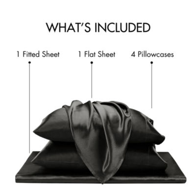 Madison Park Essentials Solid Satin 6-pc. Sheet Set