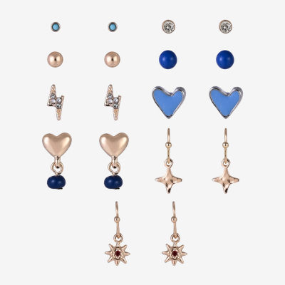 Arizona Womens 9 Pair Earring Set