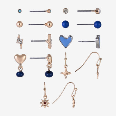 Arizona Womens 9 Pair Earring Set