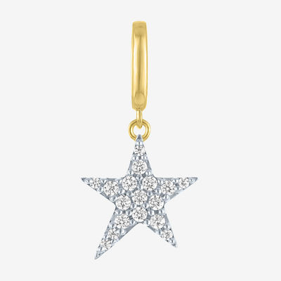 Charmed by Diamond Addiction Star (G-H / Si2- I1) Womens 1/10 CT. T.W. Lab Grown White Diamond 14K Gold Over Silver Star Pendant