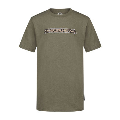 Quiksilver Big Kid Boys Crew Neck Short Sleeve Regular Fit Graphic T-Shirt