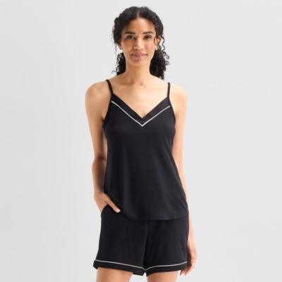 Liz Claiborne Cool and Calm Womens V Neck Sleeveless Pajama Top