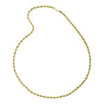 10K Yellow Gold 22" Hollow Rope Chain Necklace