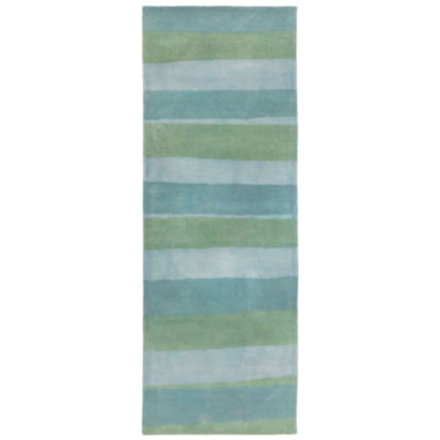 Liora Manne Piazza Stripes Hand Tufted Wool Indoor Rectangular Runner